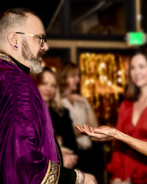 James Divine entertaining guests at a 50th Birthday Party.